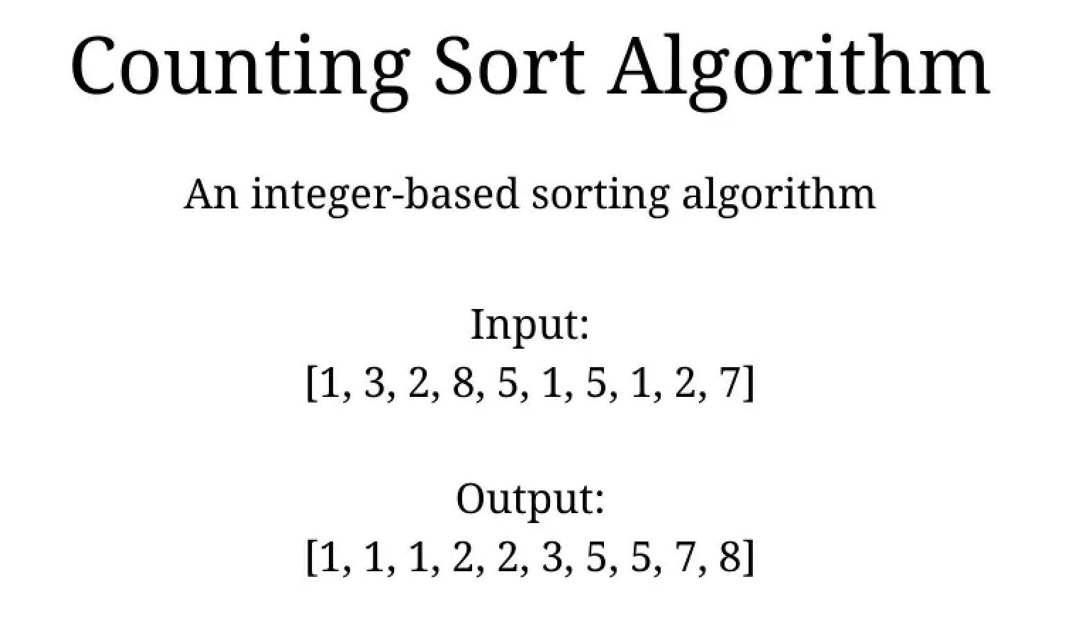 counting-sort